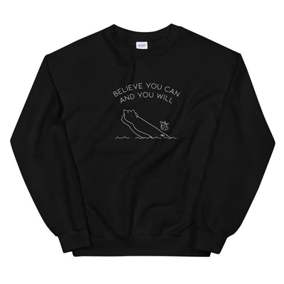 Believe you Can | Unisex Sweatshirt | Club Penguin Threads and Thistles Inventory Black S 