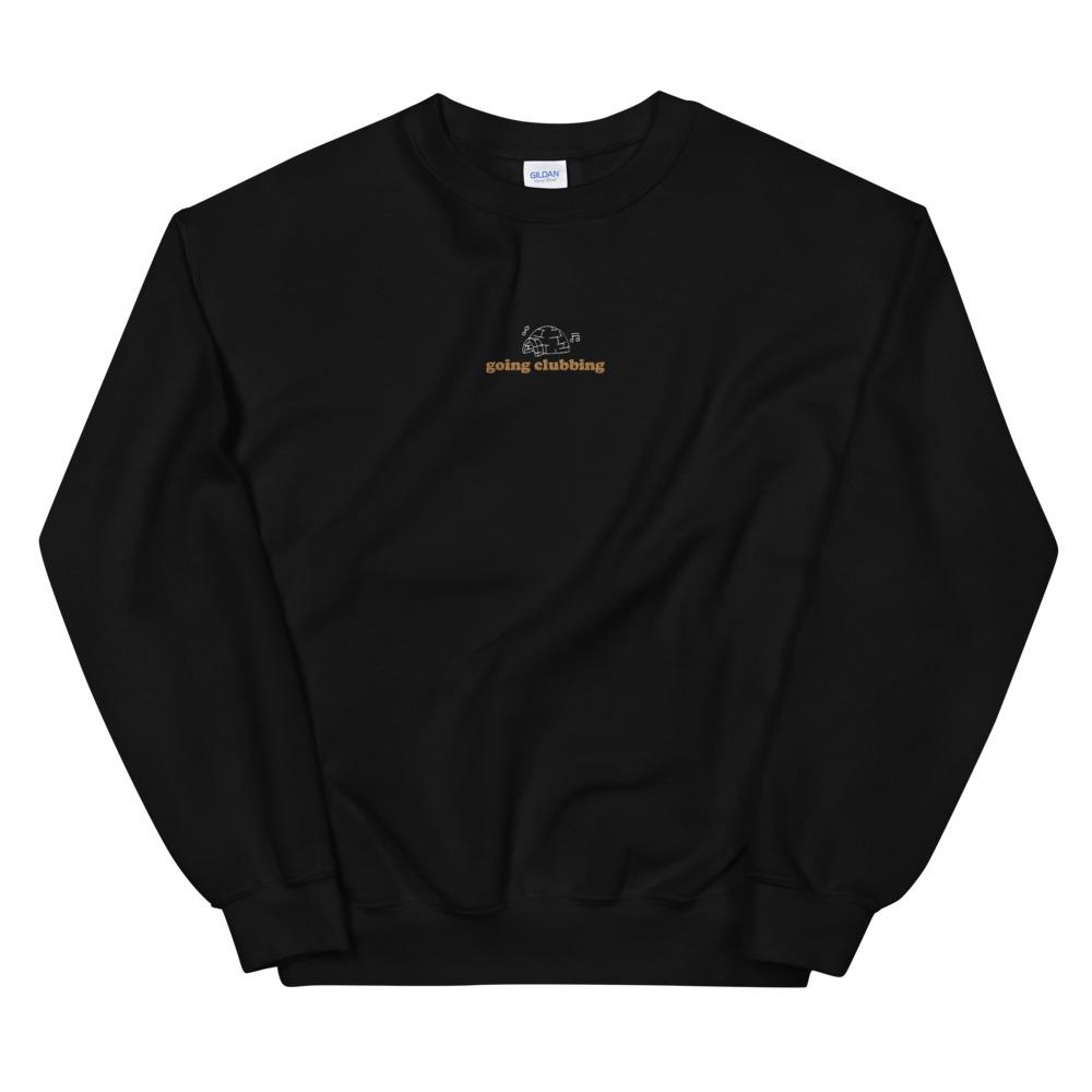 Igloo Going Clubbing | EMbroideredUnisex Sweatshirt | Club Penguin Threads and Thistles Inventory Black S 