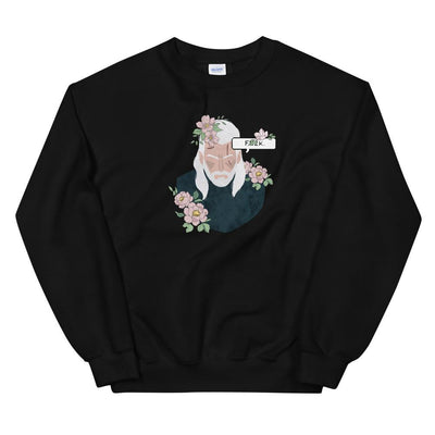 Floral Witcher | Unisex Sweatshirt | The Witcher Threads and Thistles Inventory Black S 