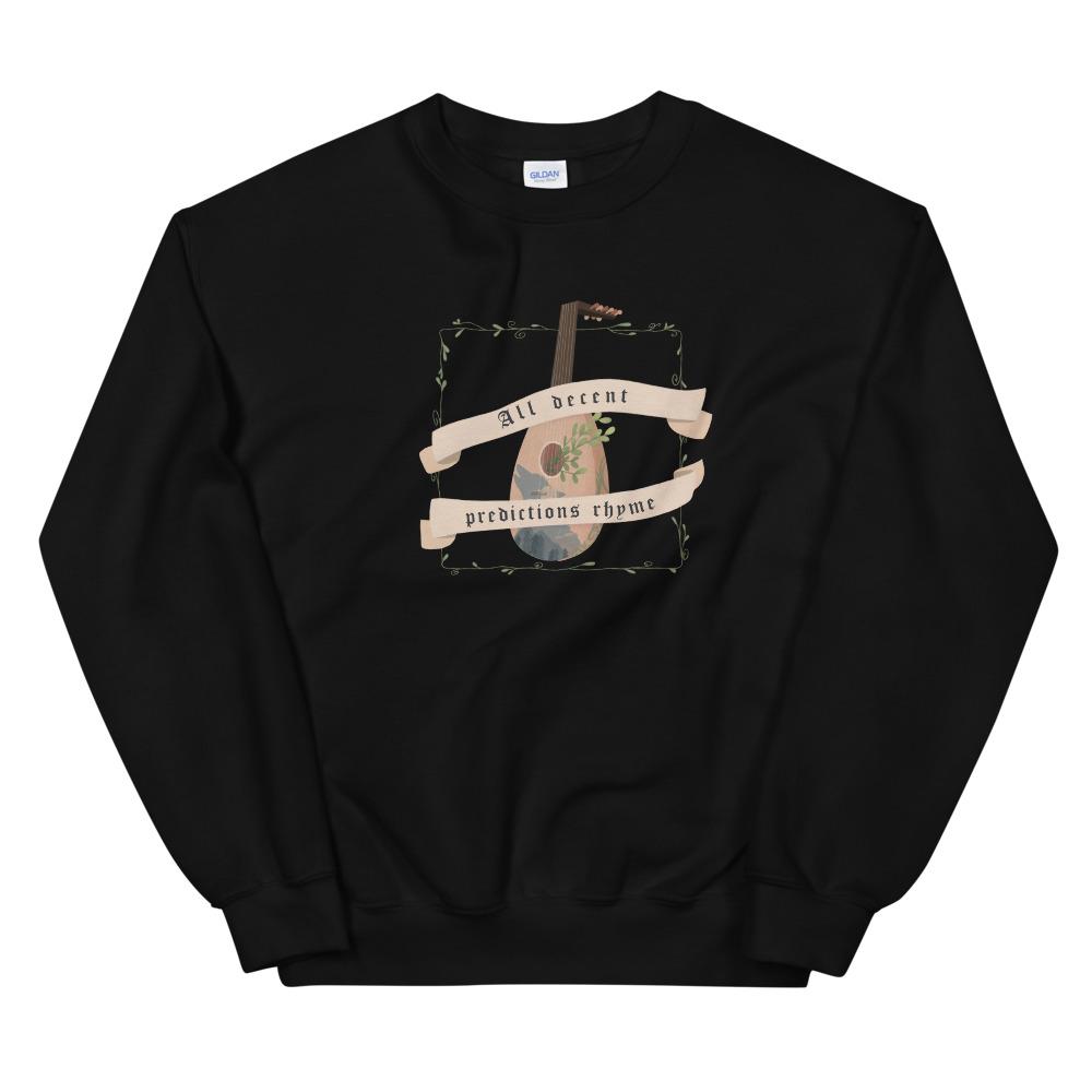 Predictions Rhyme | Unisex Sweatshirt | The Witcher Threads and Thistles Inventory Black S 
