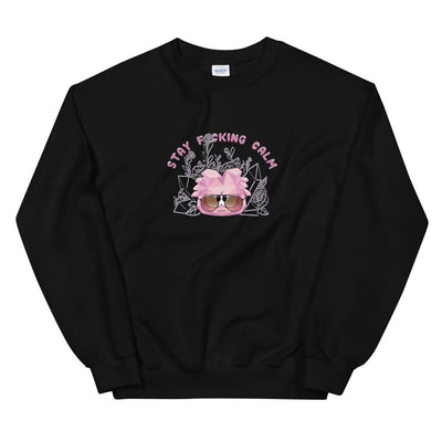 Stay Calm | Unisex Sweatshirt | Club Penguin Threads and Thistles Inventory Black S 