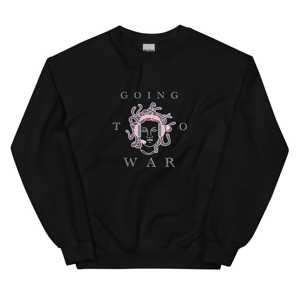 Going to War | Unisex Sweatshirt | Feminist Gamer Threads and Thistles Inventory Black S 