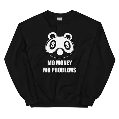 Mo Money Mo Problems | Unisex Sweatshirt | Animal Crossing Threads and Thistles Inventory Black S 