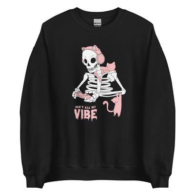 Don't Kill my Vibe | Fall Unisex Sweatshirt Threads & Thistles Inventory Black S 