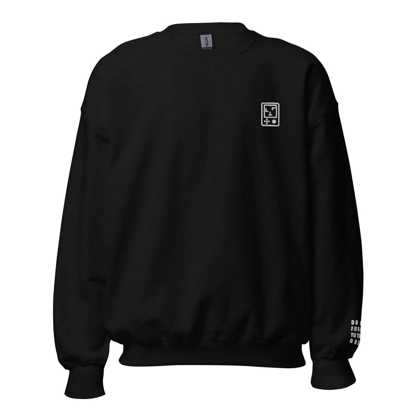 Touch Grass | Embroidered Unisex Sweatshirt | Gamer Affirmations Threads & Thistles Inventory Black S 