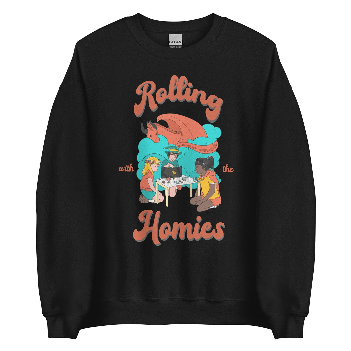 Rolling with the Homies | Unisex Sweatshirt | Retro Gaming Threads & Thistles Inventory Black S 