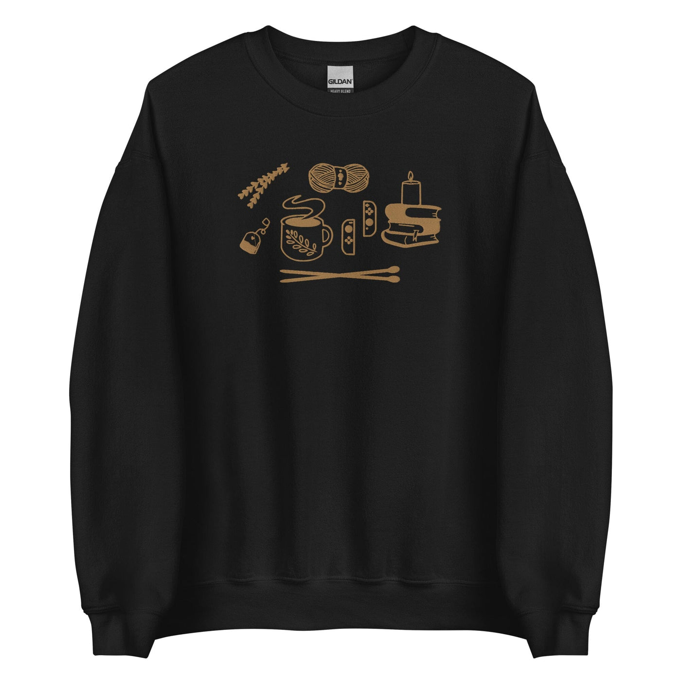 Cozy Hobbies | Embroidered Unisex Sweatshirt | Cozy Gamer Threads & Thistles Inventory Black S 