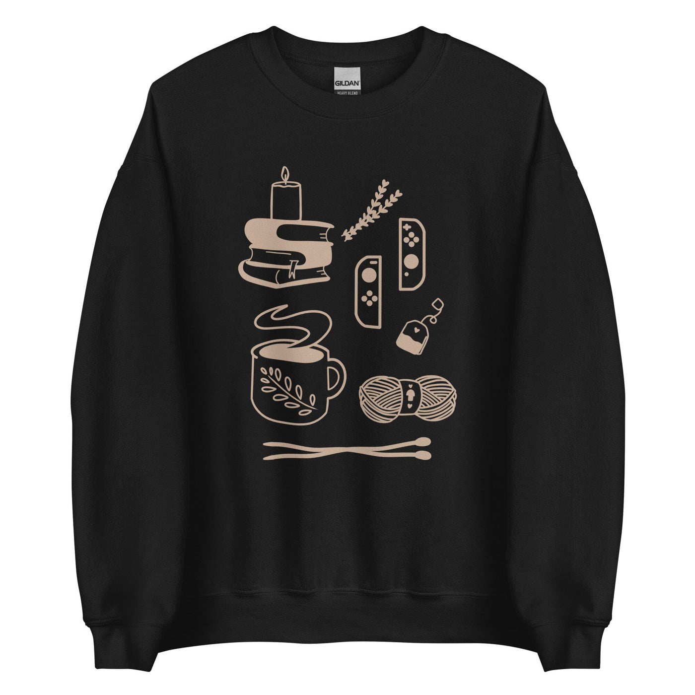 Cozy Hobbies | Unisex Sweatshirt | Cozy Gamer Threads & Thistles Inventory Black S 