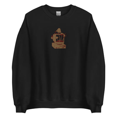 Cozy PC Gaming | Embroidered Unisex Sweatshirt | Cozy Gamer Threads & Thistles Inventory Black S 