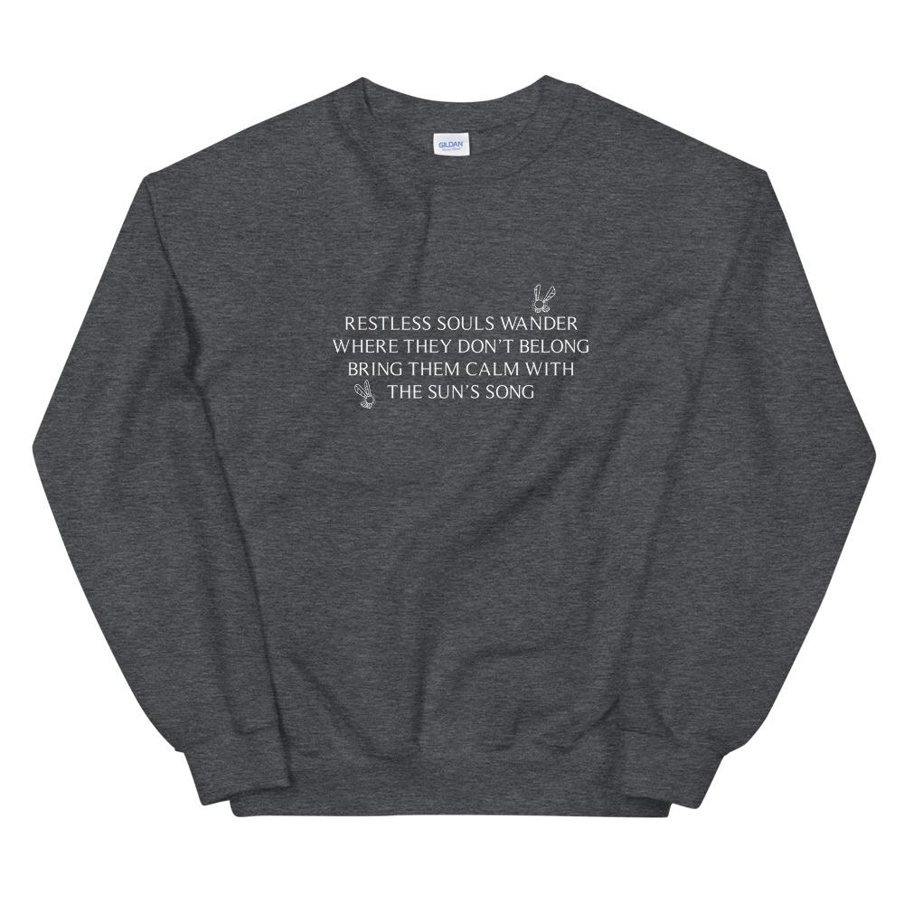 Sun’s Song | Unisex Sweatshirt | The Legend of Zelda Threads and Thistles Inventory Dark Heather S 