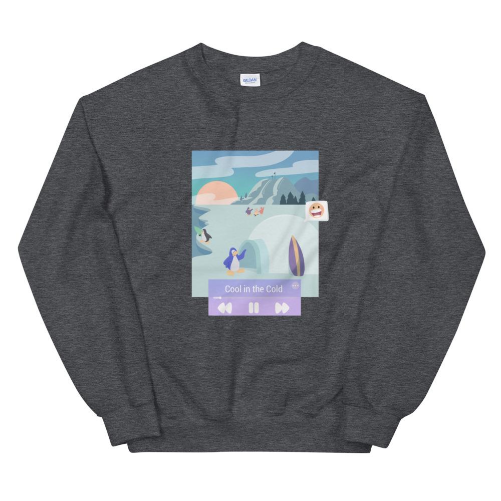 Cool in the Cold | Unisex Sweatshirt | Club Penguin Threads and Thistles Inventory Dark Heather S 