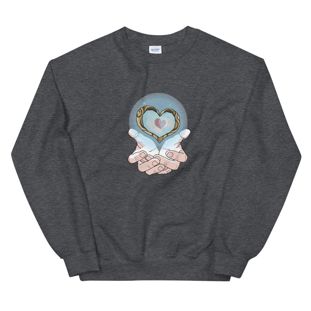 Piece of Heart | Unisex Sweatshirt | The Legend of Zelda Threads and Thistles Inventory Dark Heather 4XL 