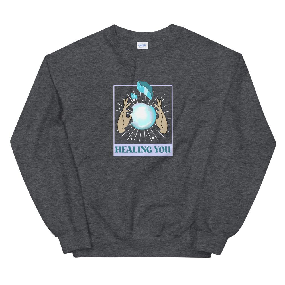 Healing You | Unisex Sweatshirt | Valorant Threads and Thistles Inventory Dark Heather S 