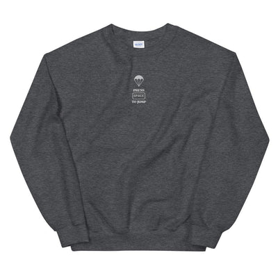 Space to Jump | Unisex Sweatshirt | Fortnite Threads and Thistles Inventory Dark Heather S 