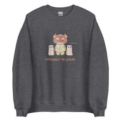 Spooky Season | Unisex Sweatshirt | Animal Crossing Fall Cozy Gamer Threads and Thistles Inventory Dark Heather S 