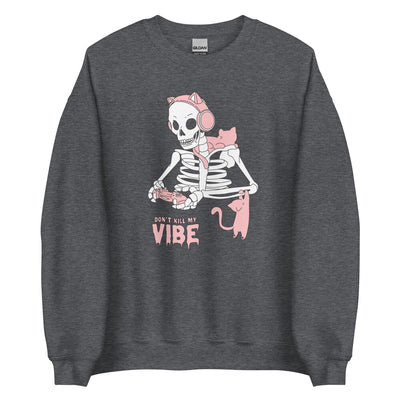 Don't Kill my Vibe | Fall Unisex Sweatshirt Threads & Thistles Inventory Dark Heather S 
