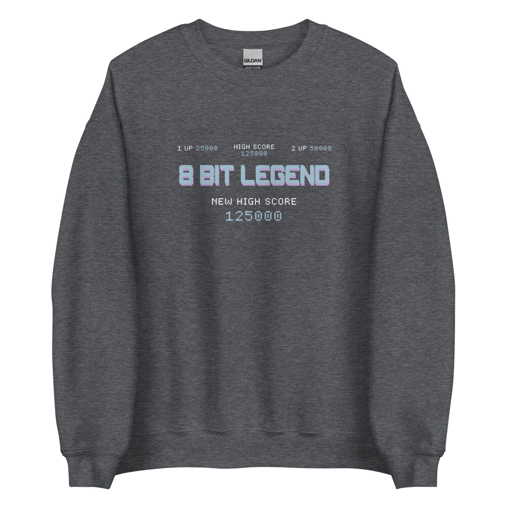 8-Bit Legend | Unisex Sweatshirt | Retro Gaming Threads & Thistles Inventory Dark Heather S 
