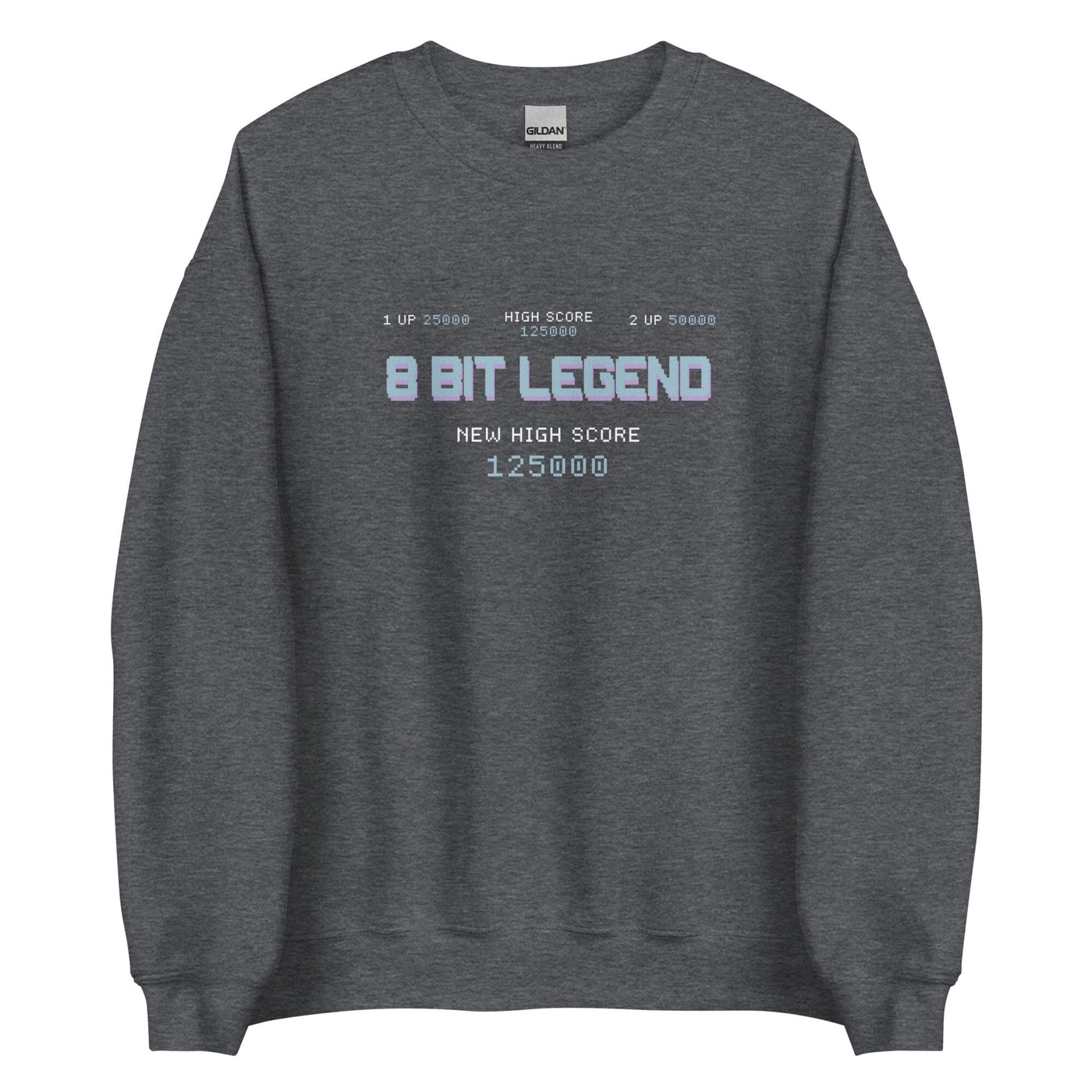8-Bit Legend | Unisex Sweatshirt | Retro Gaming Threads & Thistles Inventory Dark Heather S 