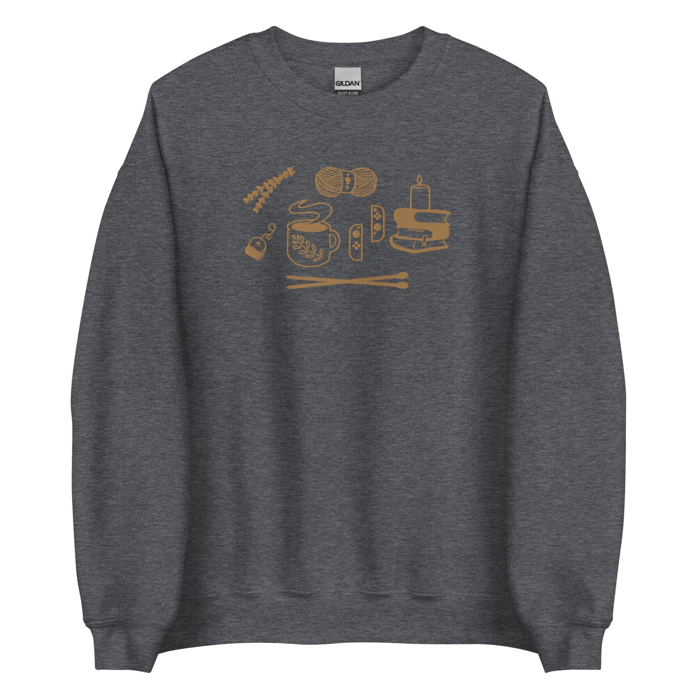 Cozy Hobbies | Embroidered Unisex Sweatshirt | Cozy Gamer Threads & Thistles Inventory Dark Heather S 