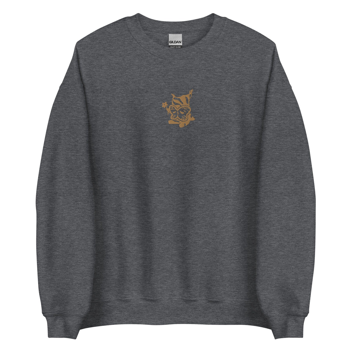 Golden Korok | Embroidered Unisex Sweatshirt | The Legend of Zelda Threads & Thistles Inventory Dark Heather S 