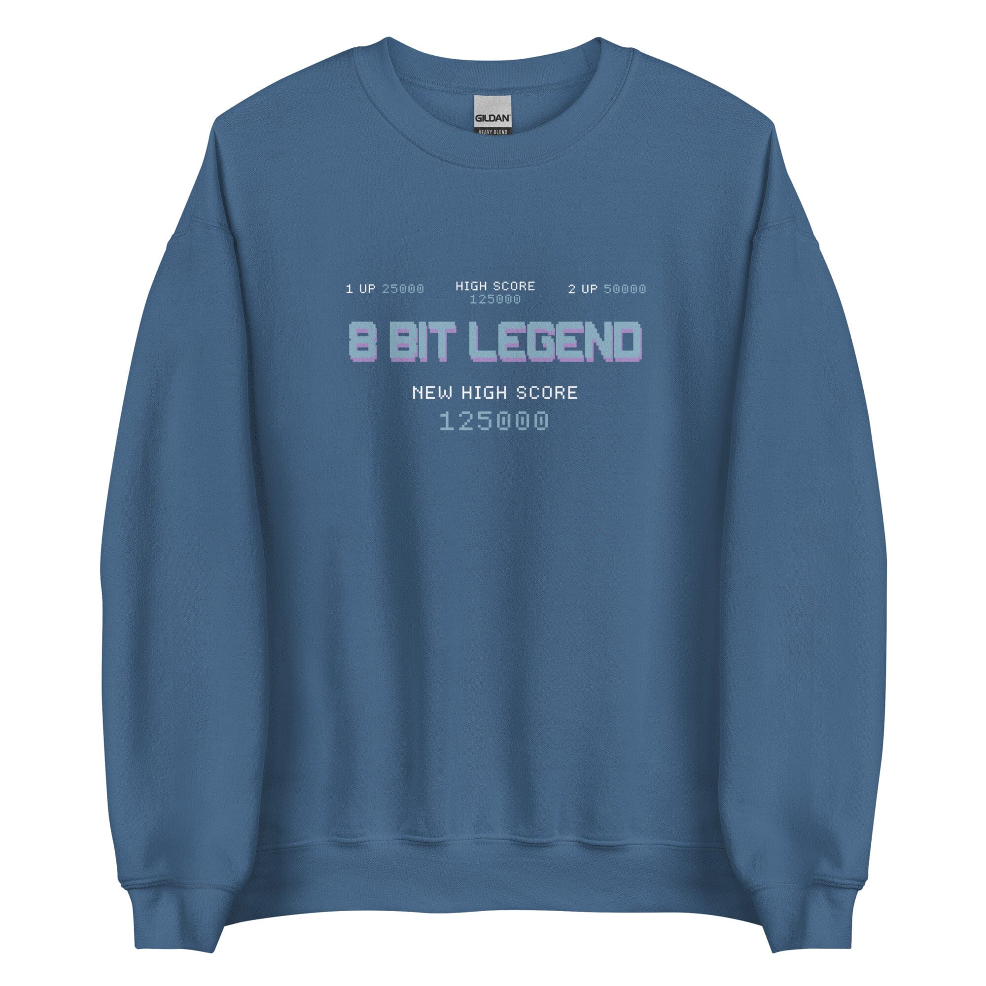 8-Bit Legend | Unisex Sweatshirt | Retro Gaming Threads & Thistles Inventory Indigo Blue S 