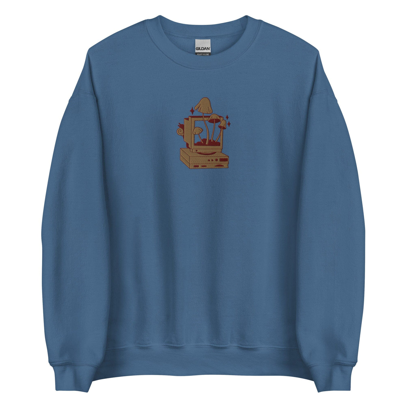 Cozy PC Gaming | Embroidered Unisex Sweatshirt | Cozy Gamer Threads & Thistles Inventory Indigo Blue S 