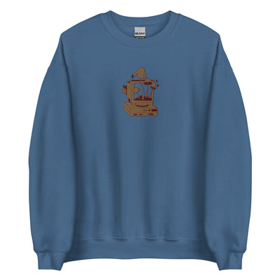 Cozy PC Gaming | Embroidered Unisex Sweatshirt | Cozy Gamer Threads & Thistles Inventory Indigo Blue S 