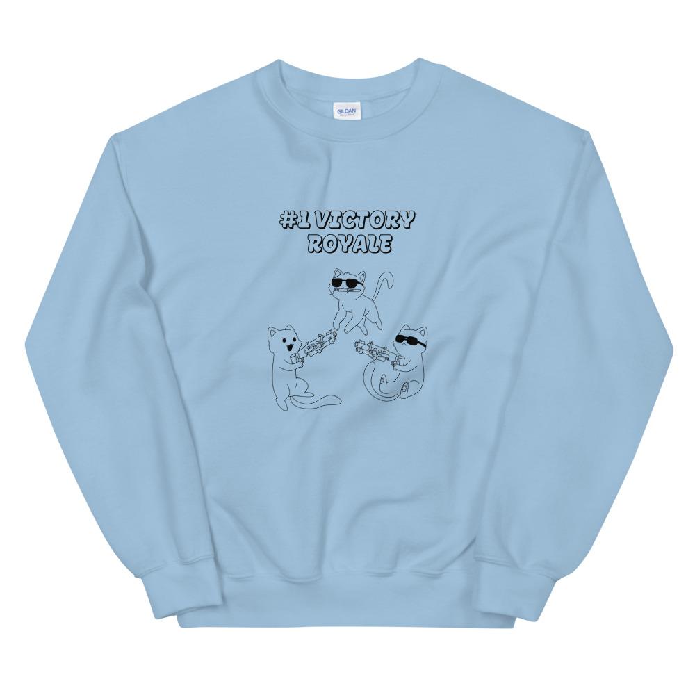 Victory Royale | Unisex Sweatshirt | Fortnite Threads and Thistles Inventory Light Blue S 