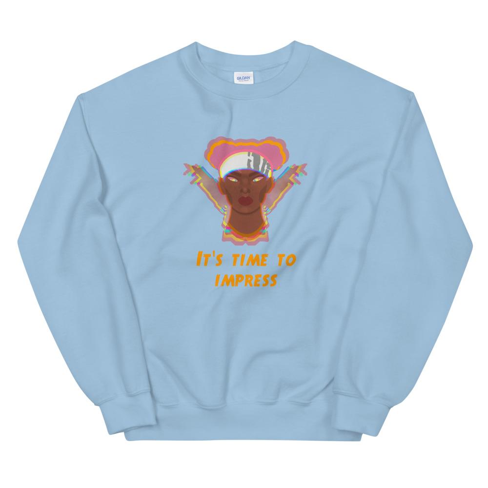 Time to Impress | Unisex Sweatshirt | Apex Legends Threads and Thistles Inventory Light Blue S 