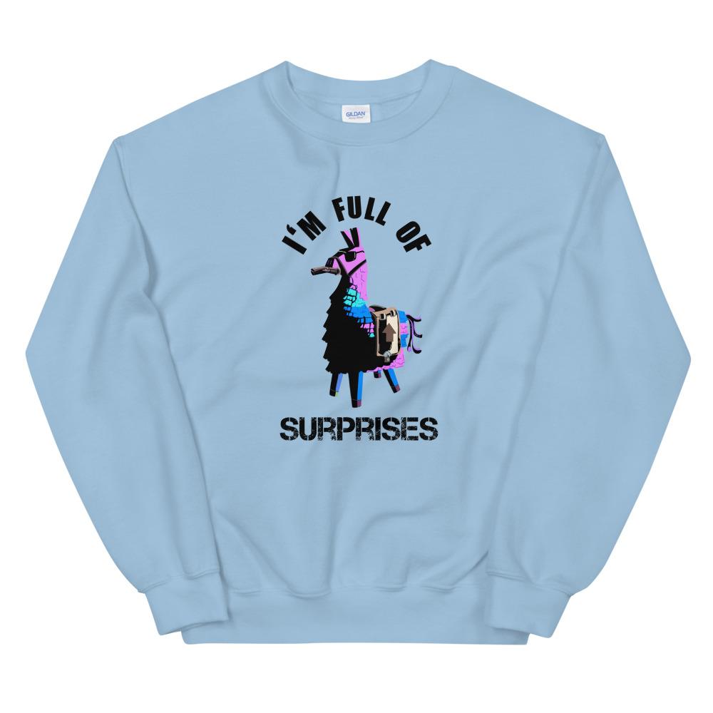 Full of Surprises | Unisex Sweatshirt | Fortnite Threads and Thistles Inventory Light Blue S 