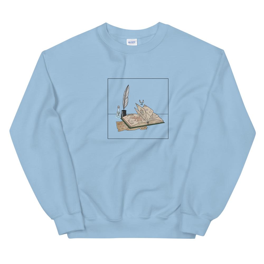 The Guide | Unisex Sweatshirt | The Legend of Zelda Threads and Thistles Inventory Light Blue S 