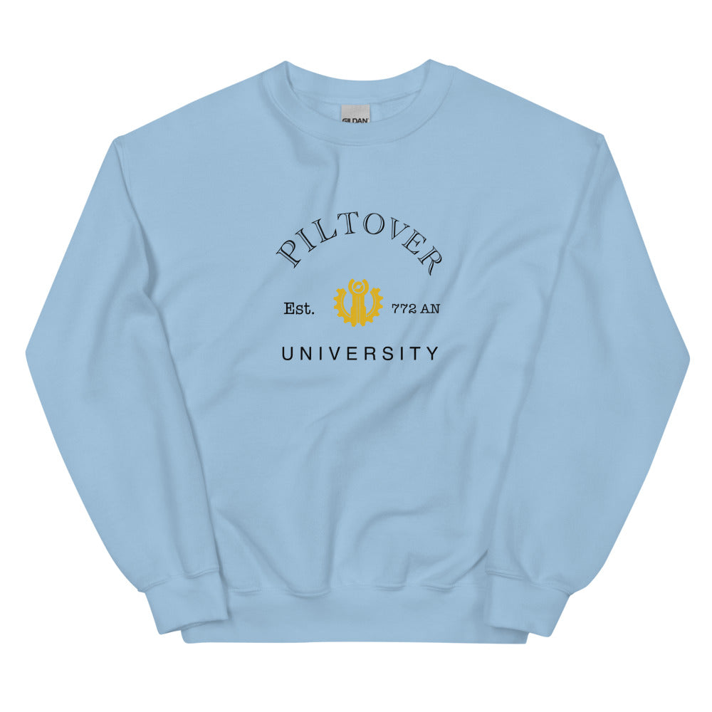 Piltover University | Unisex Sweatshirt | League of Legends Threads and Thistles Inventory Light Blue S 