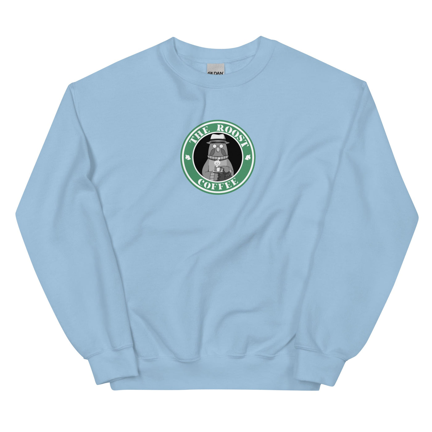 The Roost Coffee | Unisex Sweatshirt | Animal Crossing Threads and Thistles Inventory Light Blue S 