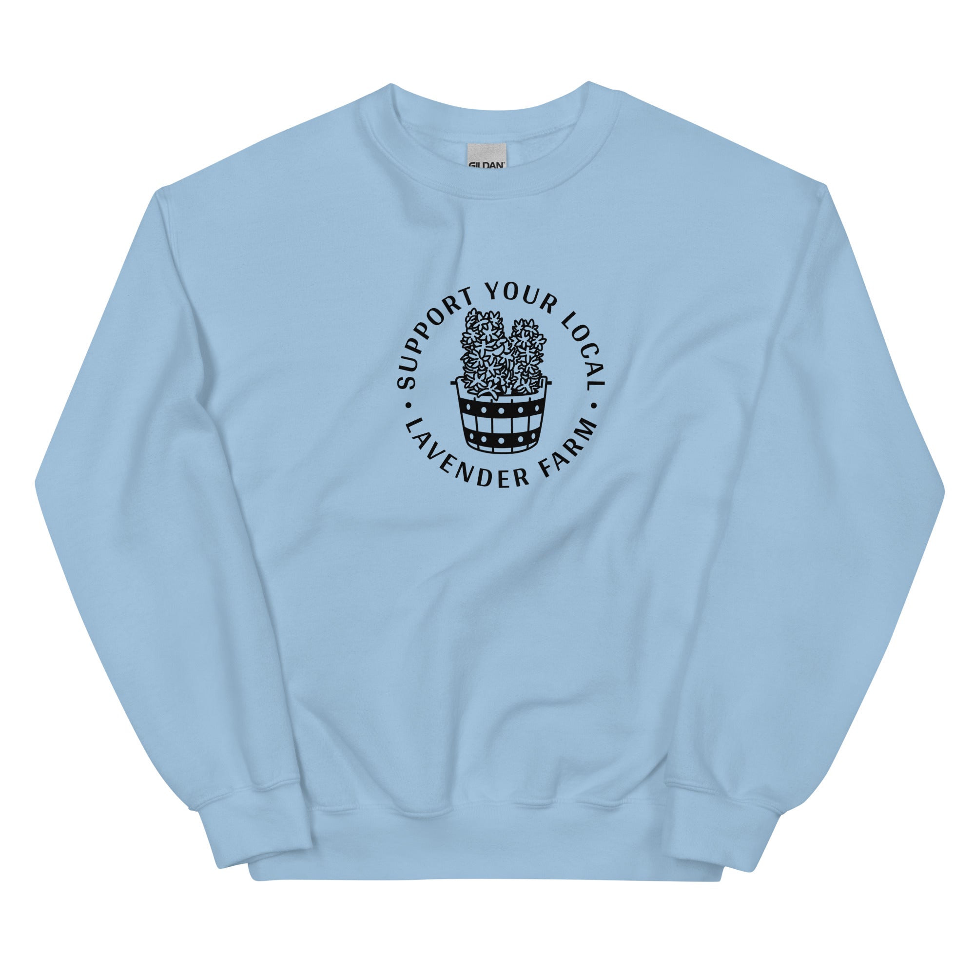 Lavender Farm | Unisex Sweatshirt | Animal Crossing Threads and Thistles Inventory Light Blue S 