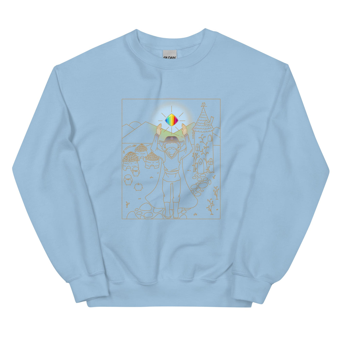 Wizard Tarot | Unisex Sweatshirt | Stardew Valley Threads and Thistles Inventory Light Blue S 