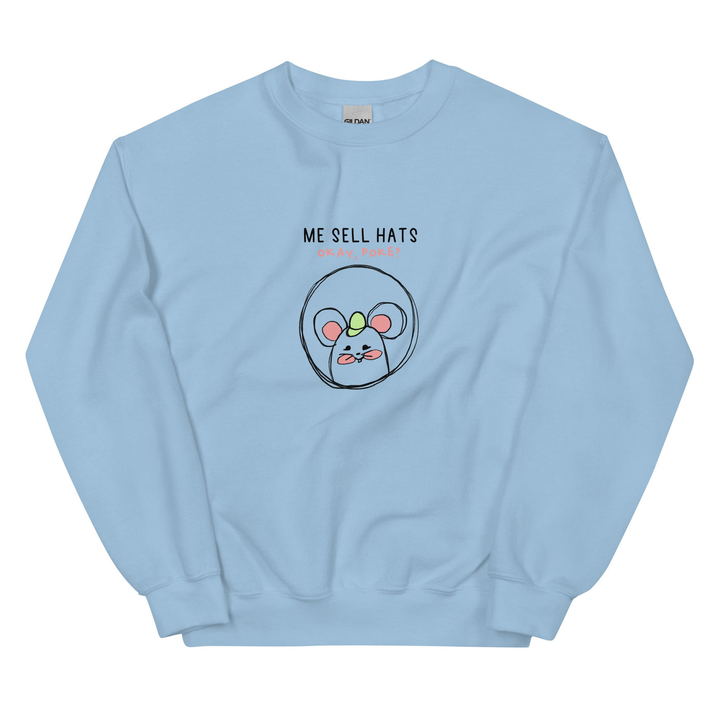 Me Sell Hats | Unisex Sweatshirt | Stardew Valley Threads and Thistles Inventory Light Blue S 