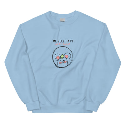 Me Sell Hats | Unisex Sweatshirt | Stardew Valley Threads and Thistles Inventory Light Blue S 