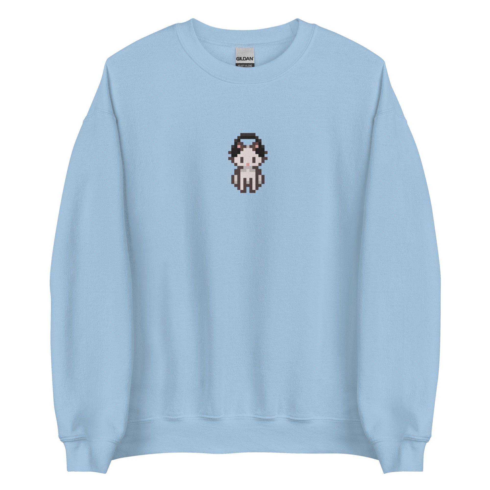 Gamer Kitty | Unisex Sweatshirt | Cozy Gamer Threads & Thistles Inventory Light Blue S 