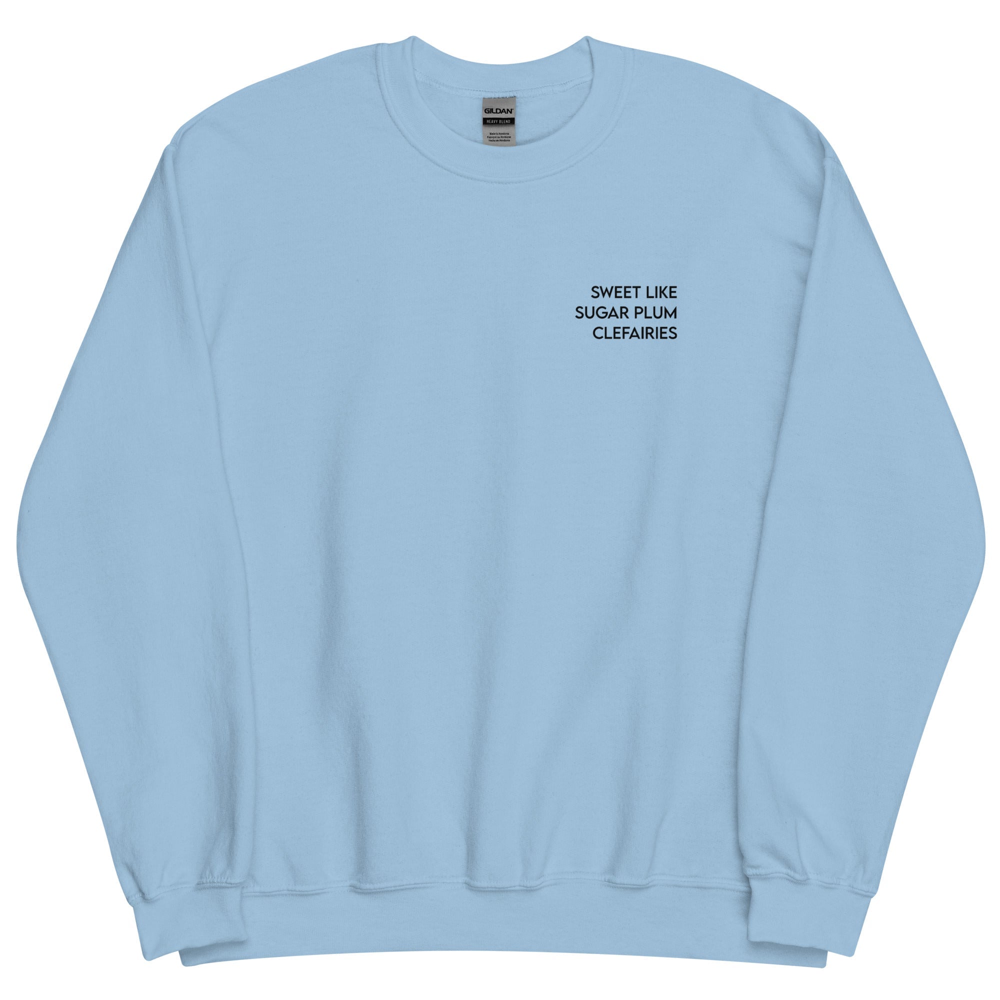 Sugarplum Clefairies | Christmas Pokemon Unisex Sweatshirt Threads & Thistles Inventory Light Blue S 
