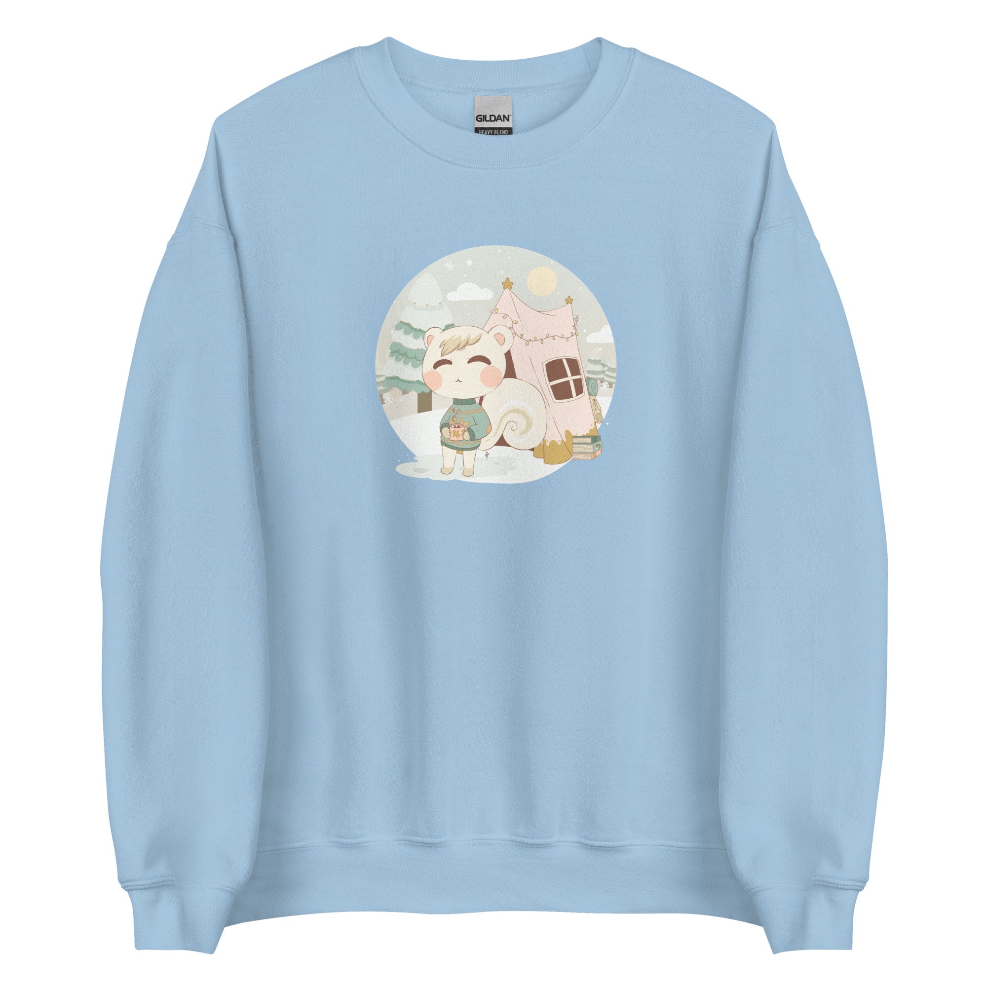Marshal's Cozy Christmas | Cozy Gamer Animal Crossing | Unisex Sweatshirt Threads & Thistles Inventory Light Blue S 