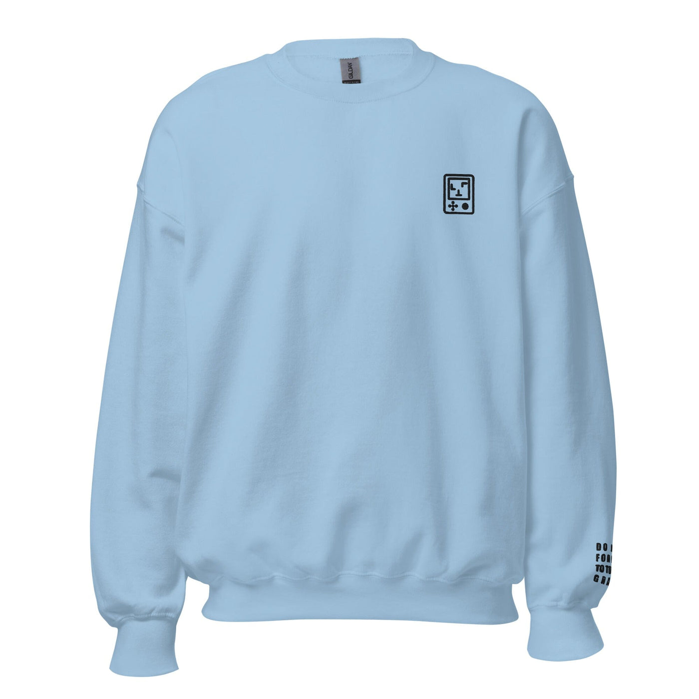Touch Grass | Embroidered Unisex Sweatshirt | Gamer Affirmations Threads & Thistles Inventory Light Blue S 