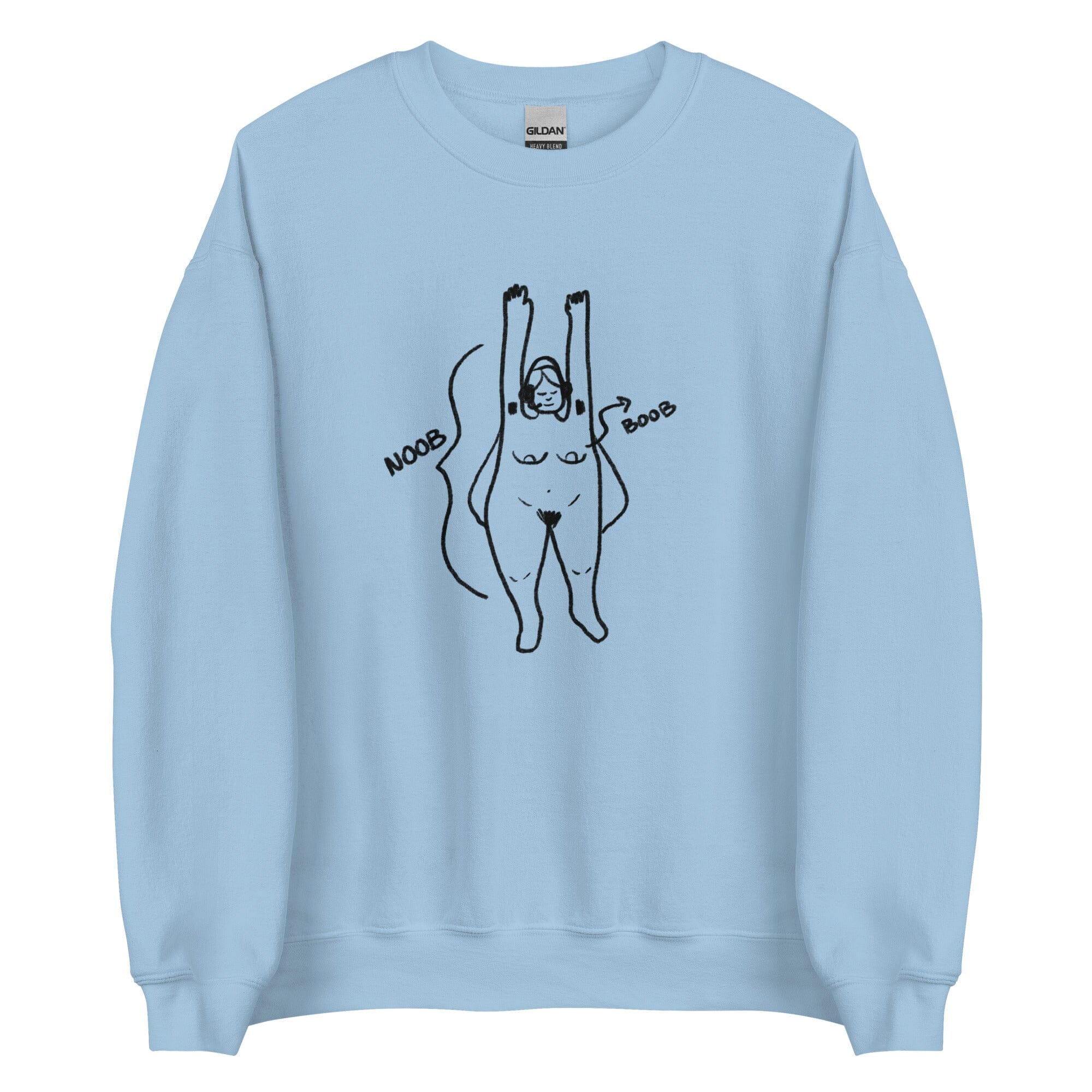 Noob Anatomy | Unisex Sweatshirt | Feminist gamer Threads & Thistles Inventory Light Blue S 