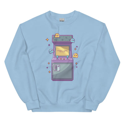 Insert 1 Soul to Play | Unisex Sweatshirt | Retro Gamer Threads & Thistles Inventory Light Blue S 