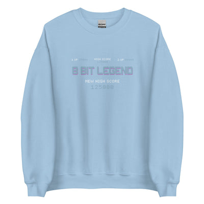 8-Bit Legend | Unisex Sweatshirt | Retro Gaming Threads & Thistles Inventory Light Blue S 