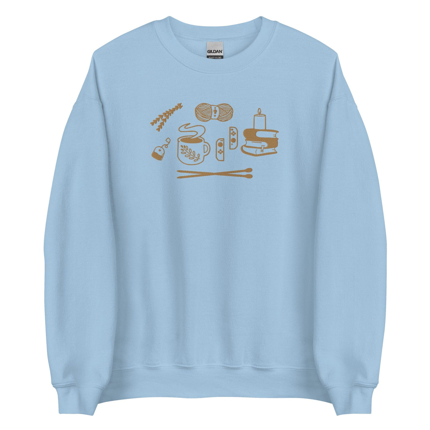 Cozy Hobbies | Embroidered Unisex Sweatshirt | Cozy Gamer Threads & Thistles Inventory Light Blue S 