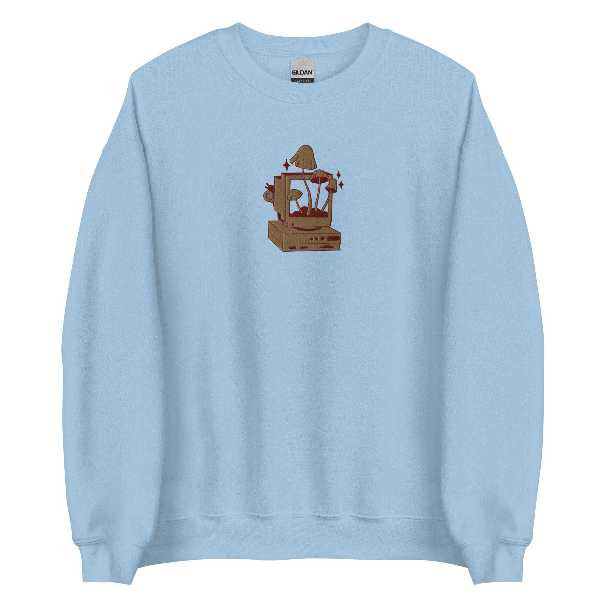Cozy PC Gaming | Embroidered Unisex Sweatshirt | Cozy Gamer Threads & Thistles Inventory Light Blue S 