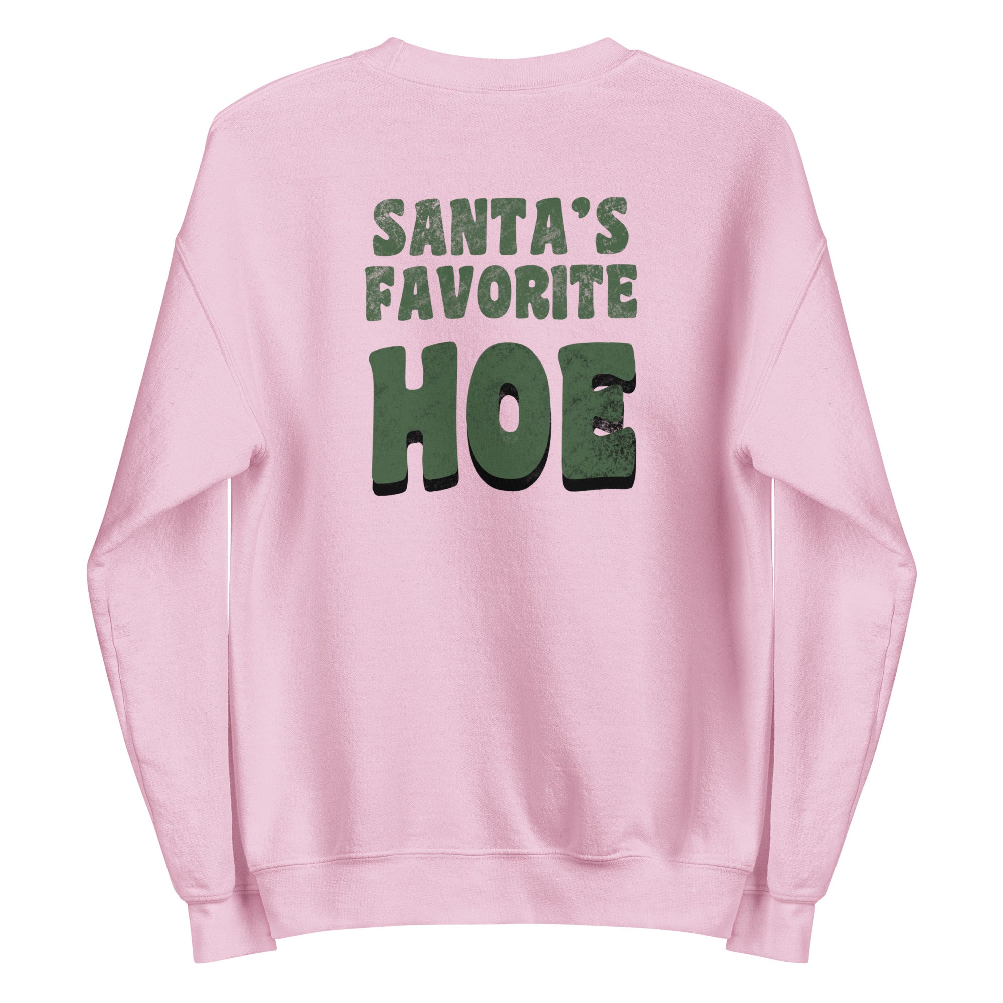 Santa's Favorite Hoe | Unisex Sweatshirt | Feminist Gamer Christmas Stardew Valley Sweatshirt Threads & Thistles Inventory Light Pink S 