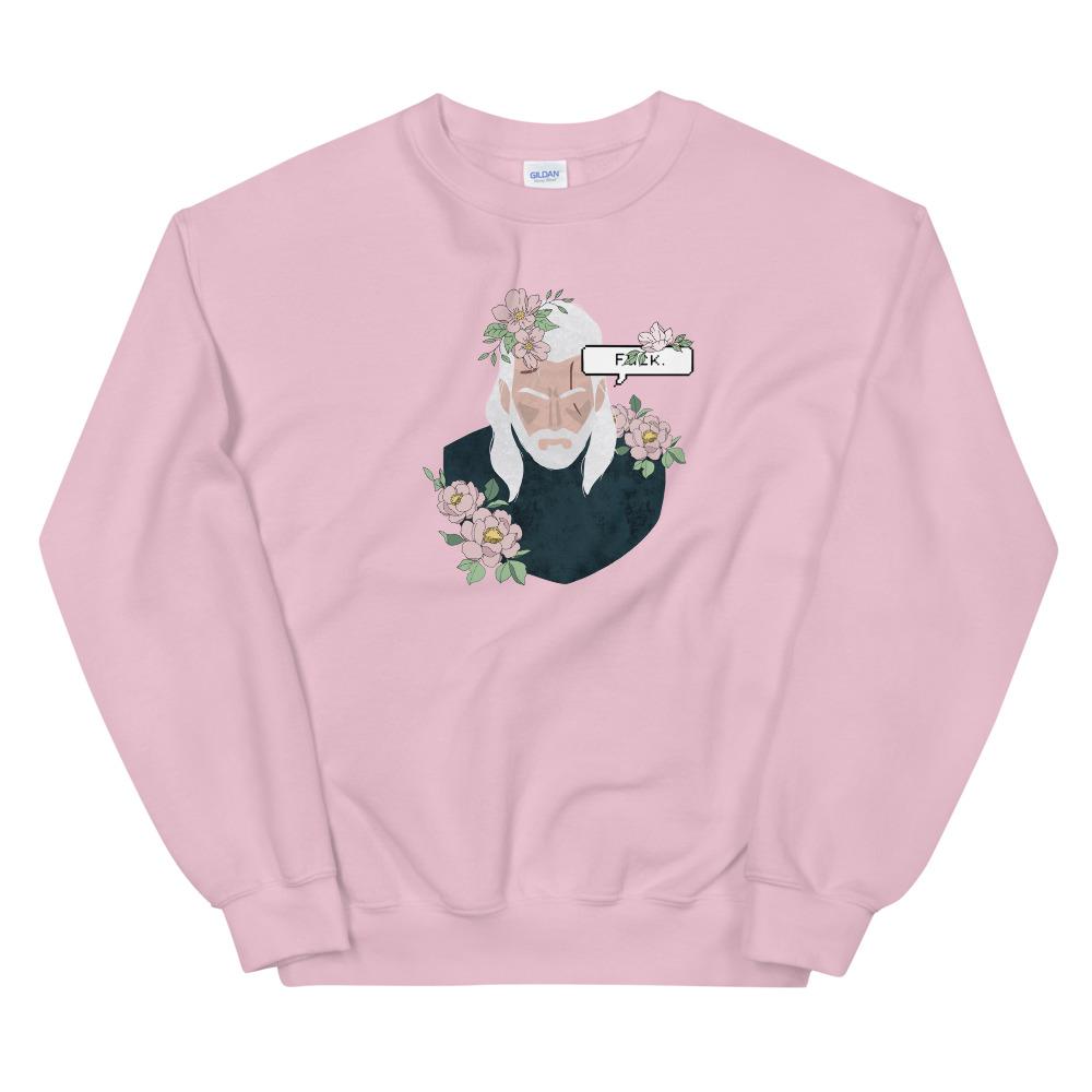 Floral Witcher | Unisex Sweatshirt | The Witcher Threads and Thistles Inventory Light Pink S 