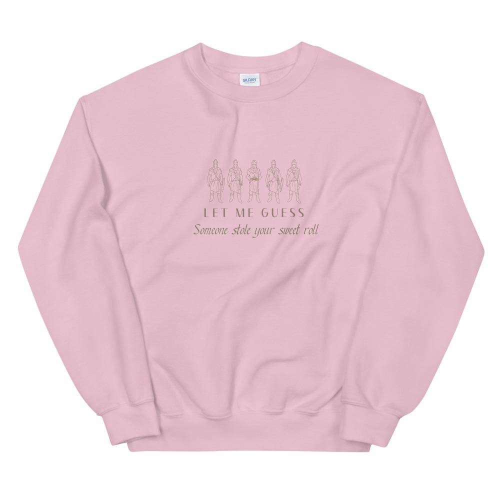 Sweet Roll | Unisex Sweatshirt | Skyrim Threads and Thistles Inventory Light Pink S 