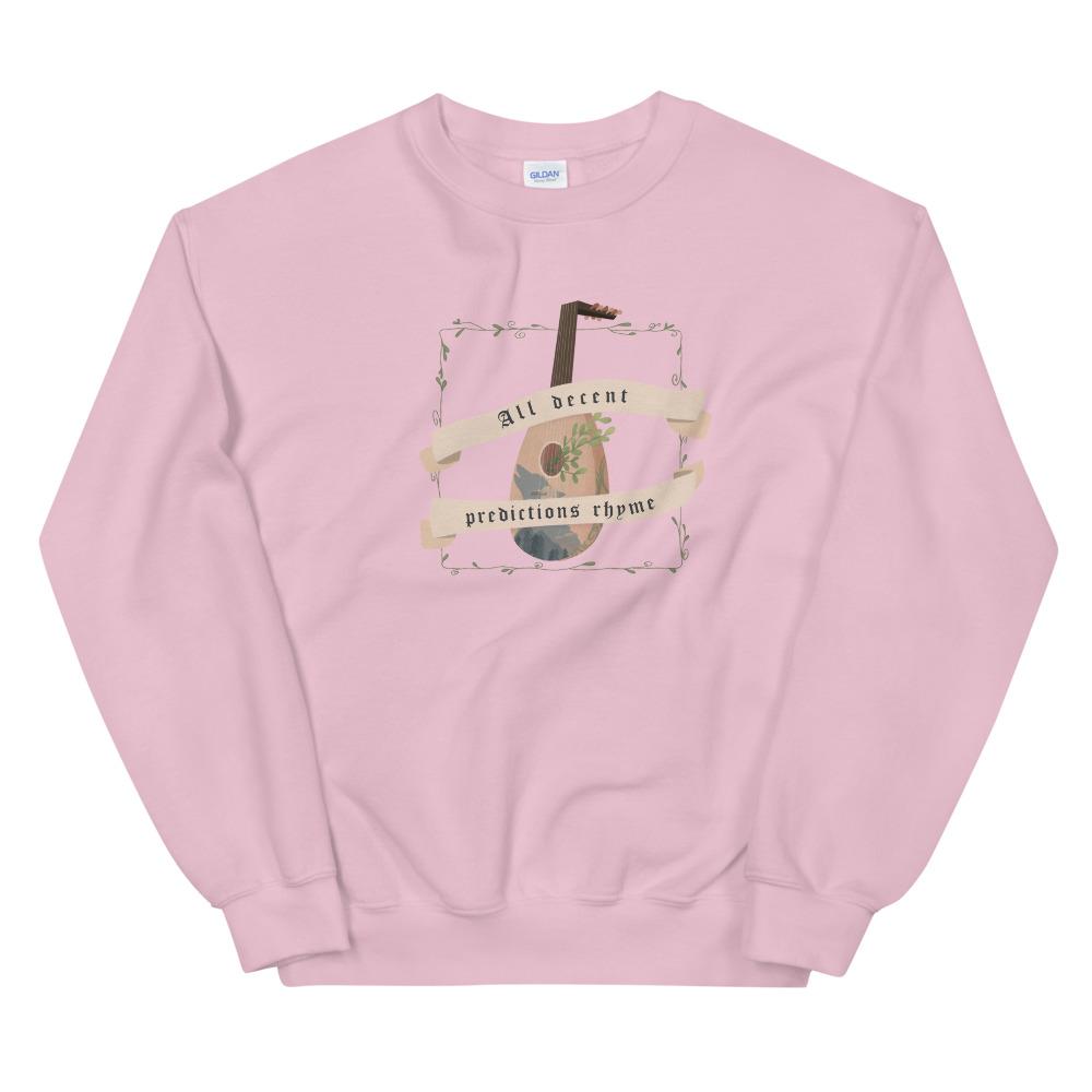 Predictions Rhyme | Unisex Sweatshirt | The Witcher Threads and Thistles Inventory Light Pink S 